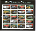 Scott #4357a (4353-57) Fins and Chrome Sheet of 20 Stamps - MNH