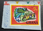 Stamp Africa Ghana 1967 Chameleon 9np sc294 A75