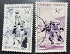 Stamp Europe France 1956 Basketball & Rugby sc801, 803, A280