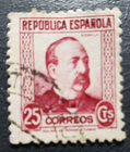 Stamp Europe Spain 1934 set of 2 Manual Ruiz-Zorrilla & Blasco Ibanez
