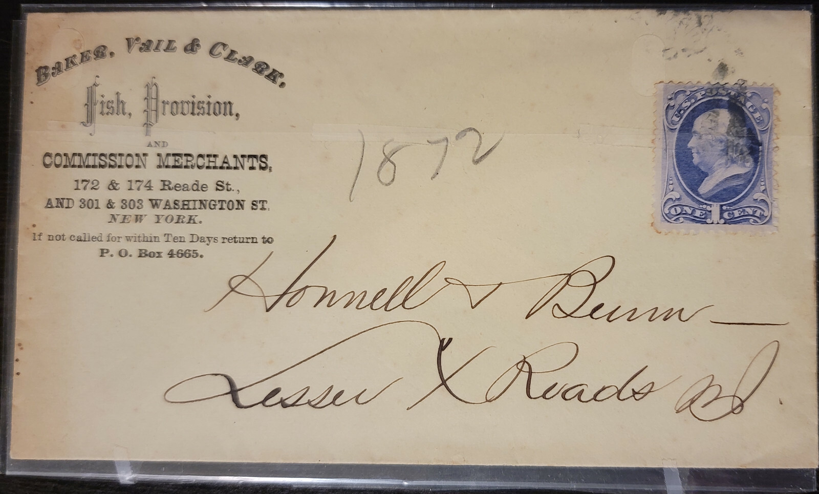 Scott #145 Benjamin Franklin on Cover APEX Certified