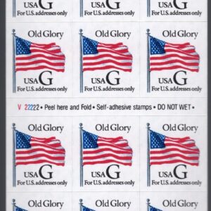 Scott #2886a Old Glory Flag G Series Booklet of 18 Stamps - MNH P#V222222