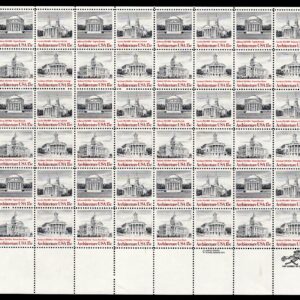Scott #1782a (1779-82) Architecture (UVA Rotunda) Sheet Of 48 Stamps - MNH