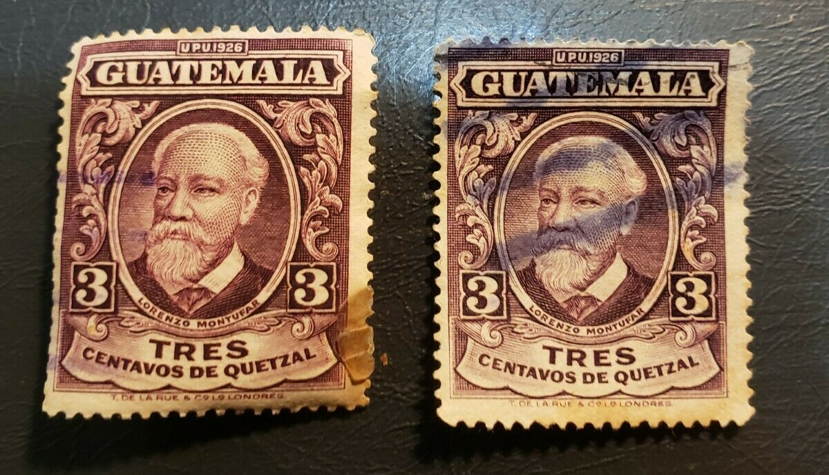 Stamp Guatemala 1926 "Montufar" A80 #236 dark violet used set of 2