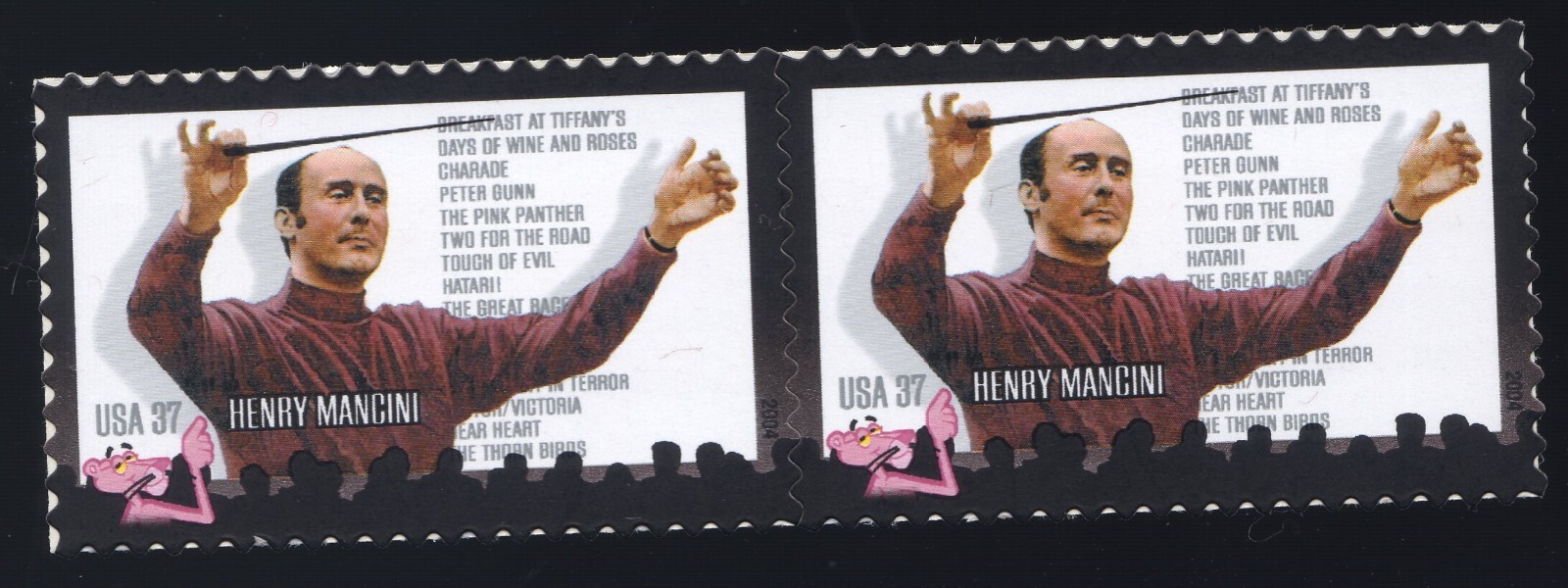 Scott #3839 Henry Mancini (Pink Panther) Horizontal Pair of Stamps - MNH