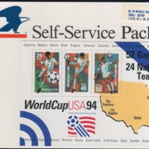 Scott #2837 World Cup Soccer Souvenir Sheet of 3 Stamps - Sealed