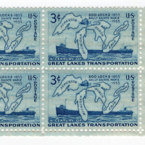 Scott #1069 Great Lakes Soo Locks Plate Block Of 4 Stamps - MNH P#25196 LR