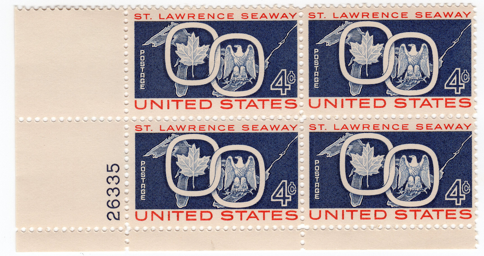 Scott #1131 St. Lawrence Seaway Plate Block Of 4 Stamps - MNH