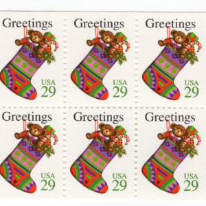 Scott #2872 Christmas Stocking Block of 10 Stamps - MNH