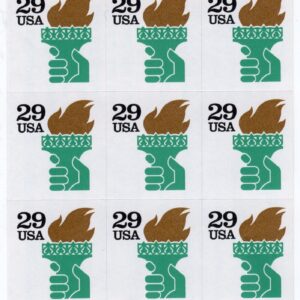Scott #2531Ab Liberty Torch Booklet Pane of 9 Stamps - MNH