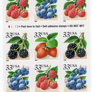 Scott #3297b (3294-3297) Fruit Berries Booklet of 20 Stamps - MNH