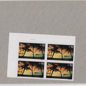 Scott #c143 Hagatna Bay, Guam $0.90 Plate Block of 4 Airmail Stamps - Sealed