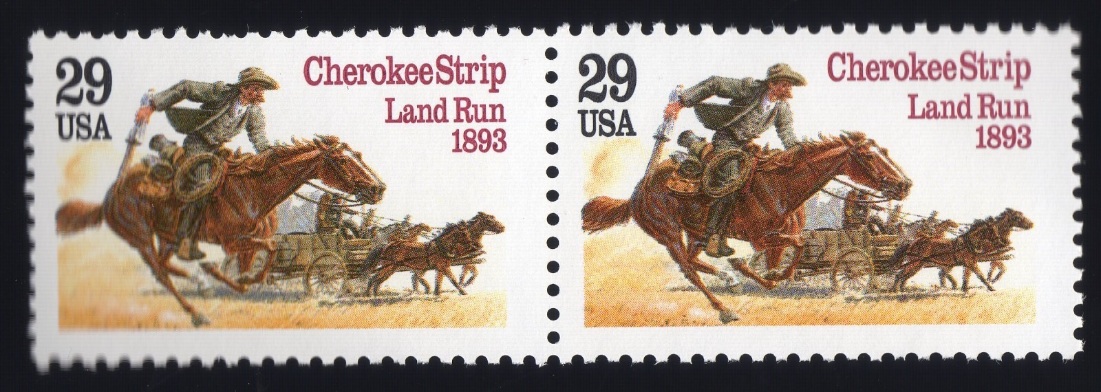 Scott #2754 Cherokee Strip Land Run Pair of Stamps - MNH