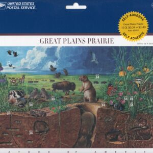 Scott #3506 Great Plains Prairie (Nature) Sheet of 10 34¢ Stamps - Sealed Blue