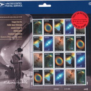 Scott #3388a (3384-88) Hubble Telescope Sheet of 20 Stamps - Sealed Blue