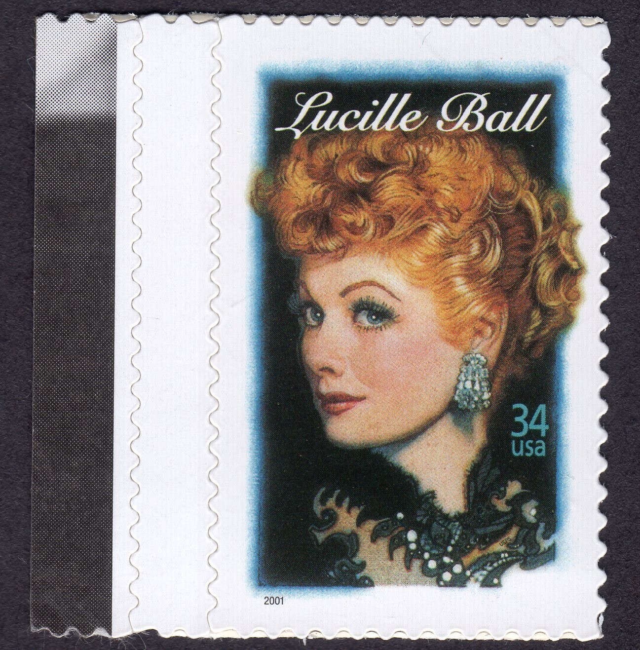 Scott #3523 Lucille Ball Single Stamp w/Selvage - MNH