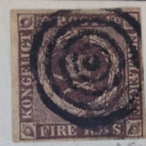 Stamp Denmark 1851 #2 used