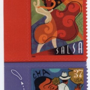 Scott #3942a Let's Dance Vertical Plate # Strip of 4 Stamps - MNH (Left)