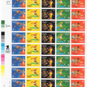 Scott #2557a (2553 - 2557) Summer Olympics 29¢ Sheet of 40 Stamps - MNH #1