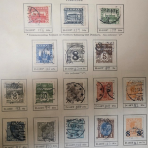 Stamp Denmark 1920-22 collection of 16 used