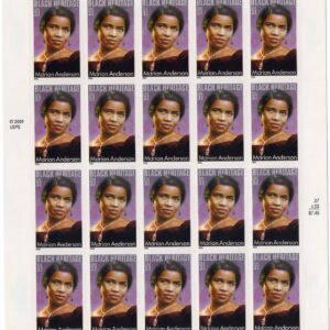 Scott #3896 Marian Anderson (Black Heritage) Full Sheet of 20 Stamps - MNH