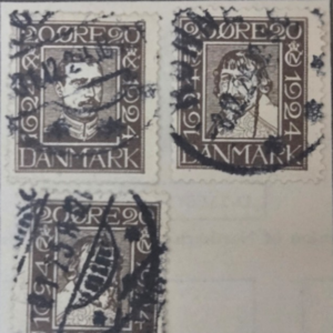 Stamp Denmark 1924 #172-174 used
