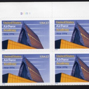 Scott #3838 Air Force Academy Plate Block of 4 Stamps - MNH