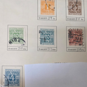 Stamp Denmark 1921-25 Postage Due J9-J11, J15, J17, J19 used