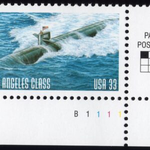 Scott #3372 LA Class Submarine Plate # Single Stamp - MNH