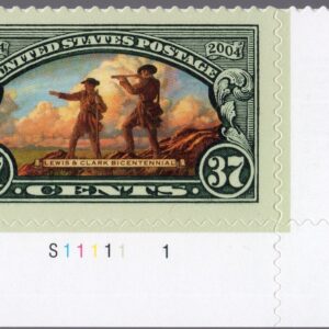 Scott #3854 Lewis & Clark Plate # Single Stamp - MNH
