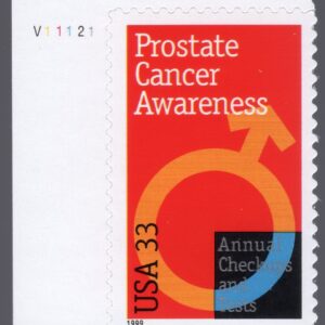 Scott #3315 Prostate Cancer Awareness Plate # Single Stamp - MNH