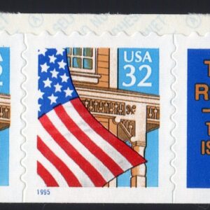 Scott #2920 Flag over Porch Reorder Block of 2 Stamps - MNH