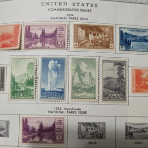 Scott 1934-35 National Parks Issue #740-749, 758 MH