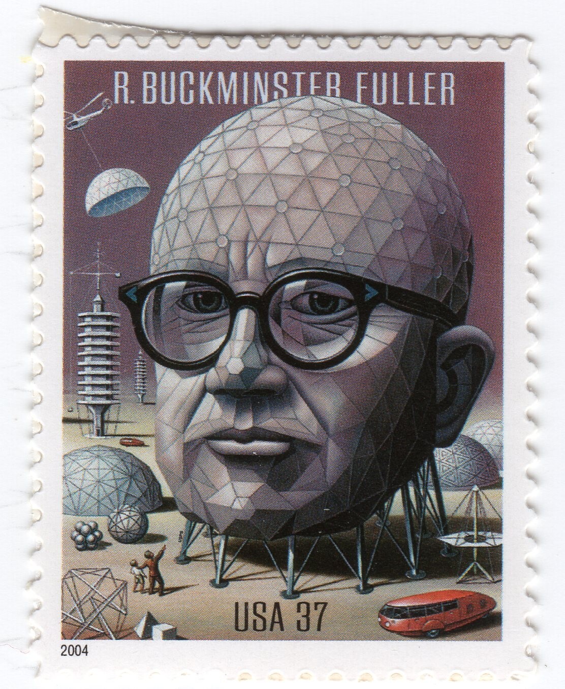 Scott #3870 R. Buckminster Fuller Single 37¢ Stamp - MNH