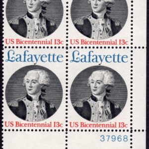 Scott #1716 Lafayette (George Washington) Plate Block of 4 Stamps - MNH