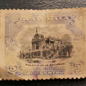 Stamp Guatemala 1902 PALACIO DE LA REFORMA A30 #116 blue & black MLH