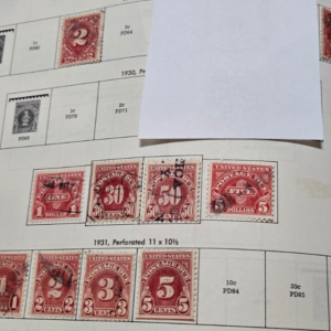 Scott Postage Due 1919-31 J62, J67, J75-J77, J80-J83 all used except J83