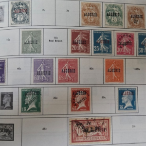 Stamp Algeria 1924-27 17 stamps, mix of MH and used