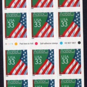 Scott #3283a Flag Over Classroom (Chalkboard) Booklet of 18 Stamps - MNH