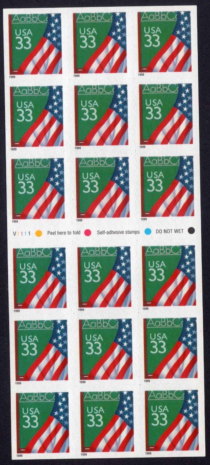 Scott #3283a Flag Over Classroom (Chalkboard) Booklet of 18 Stamps - MNH