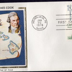 Scott #1732-1733a Captain Cook (01/20/78) Colorano Silk FDC Honolulu Hawaii