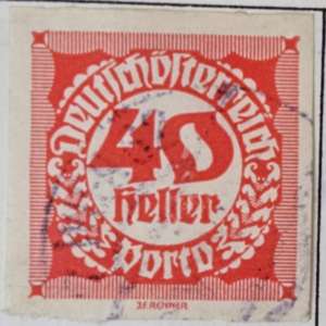 Stamp Austria 1920-21 Postage Due J55 Imperforated used