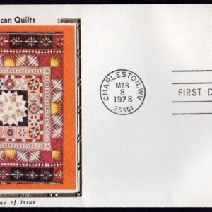 Scott #1747 Folk Art Quilts (03/08/78) Colorano Silk FDC Charleston West VA