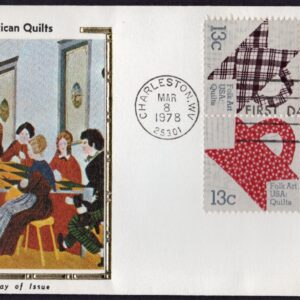 Scott #1748a Folk Art Quilts (03/08/78) Colorano Silk FDC Charleston West VA