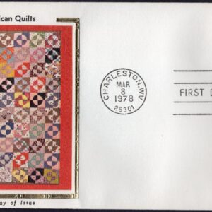 Scott #1746 Folk Art Quilts (03/08/78) Colorano Silk FDC Charleston West VA