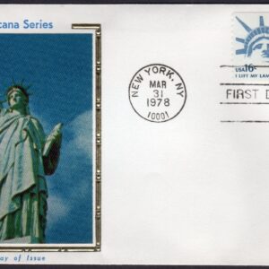 Scott #1599 Head of Statue of Liberty (03/31/78) Colorano Silk FDC New York NY