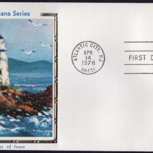Scott #1605 Sandy Hook Lighthouse (04/14/78) Colorano Silk FDC Atlantic City NJ