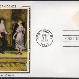 Scott #1751 (1752a) USA Dance (04/26/78) Colorano Silk FDC New York NY