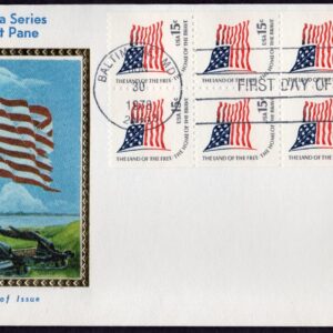 Scott #1598a Fort McHenry Flag (06/30/78) Colorano Silk FDC Baltimore MD Pane