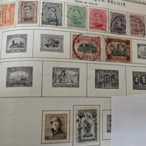 Stamp Belgium 1915-19 #108-114, 118, 123-124, 143